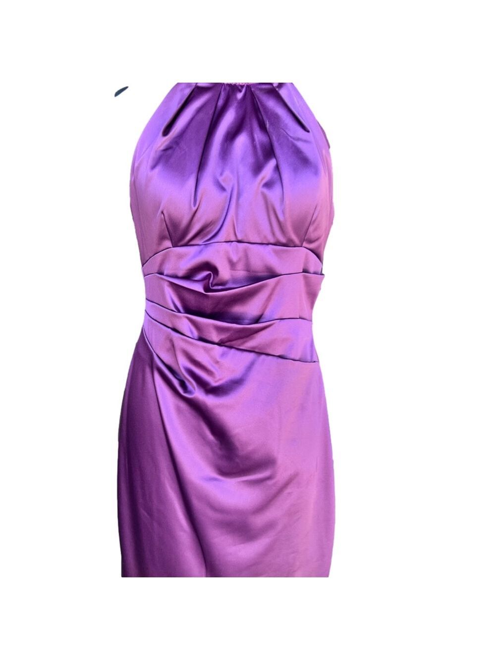 Eliza J Purple Satin Midi Dress NWT